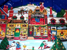 Vintage Sharon Kessler Concord Fabrics Victorian Christmas Village 1993 DOUBLE
