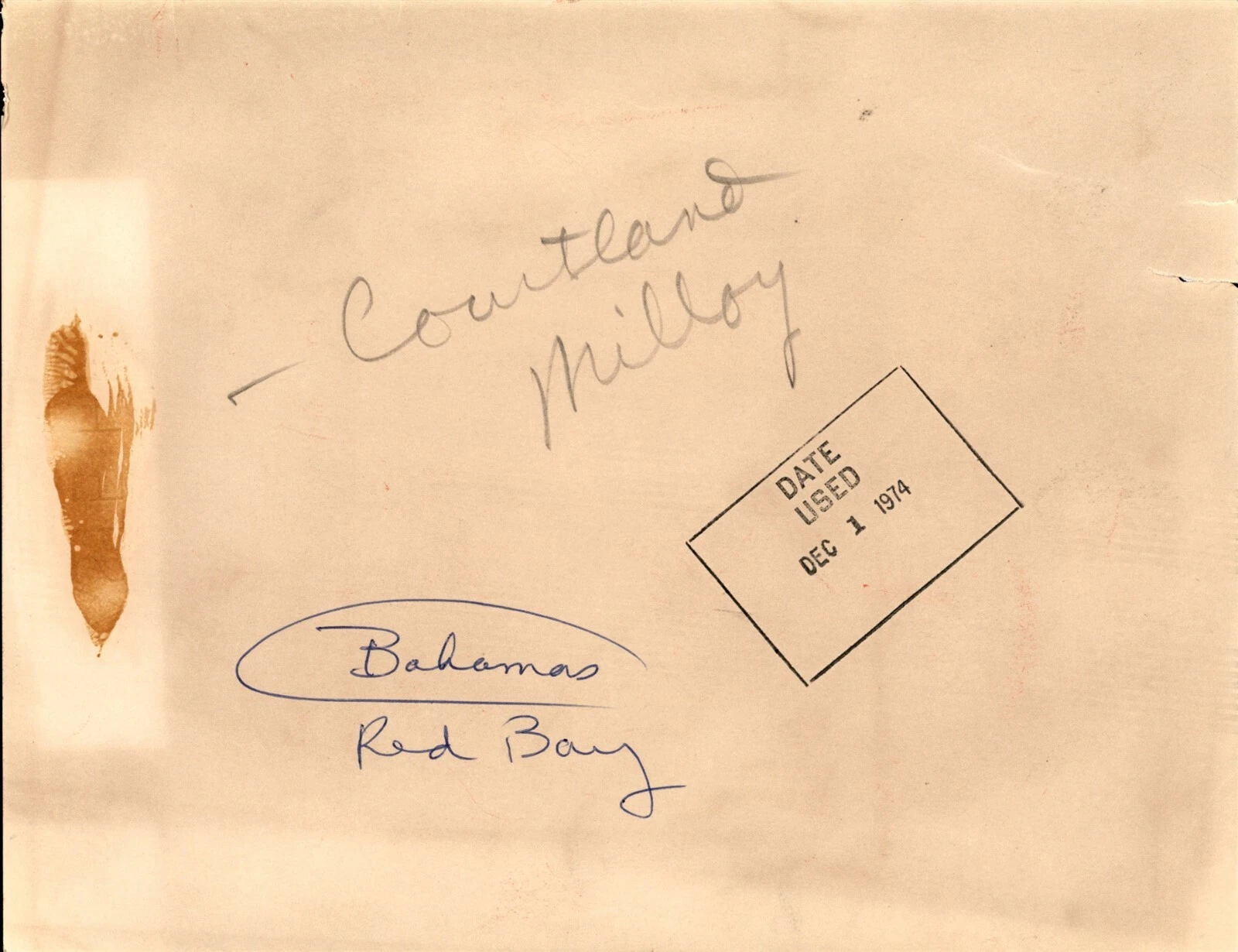 LG926 1974 Orig Courtland Milloy Photo RED BAY BAHAMAS LOCAL RESIDENTS RELAXING - Picture 2 of 2