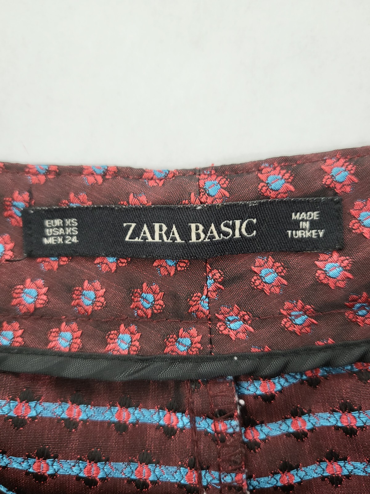 Zara Basic Dress Pants. Flower Pattern Side Strip… - image 2