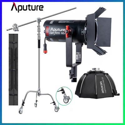 Aputure LS 60d LED Video Light 60W 5600k Daylight +Light Dome mini SE+ C Stand