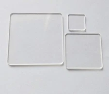 25PCS  Acrylic  Laser Cut Square Sheet  with Round Corners 1/8"  pick your color