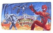 Vintage Power Rangers Beach Towel Jungle Fury Disney Store Vintage 57”x30” Swim