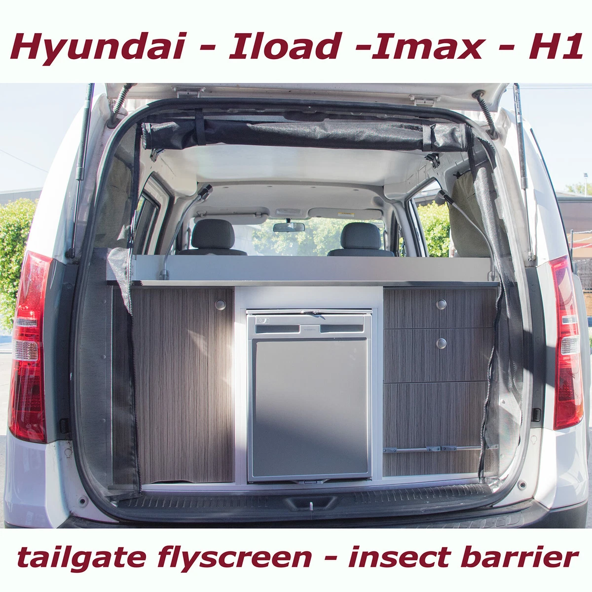 mossie insect FLY SCREEN Campervan easy to install Hyundai ILOAD tailgate