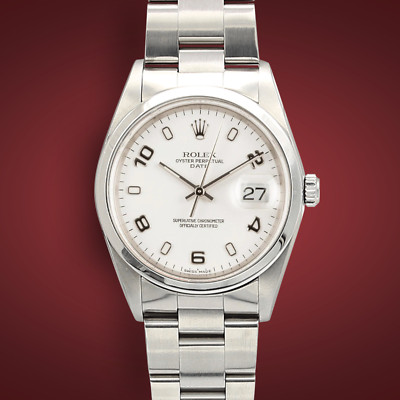 Rolex Date Ref. 15200 - weißes arabisches Zifferblatt - Austernarmband