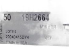 John Deere 19H2664 SCREW GRADE 8