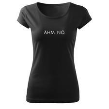 Women's fashion premium shirt fitted Ähm Nö-black & white-New