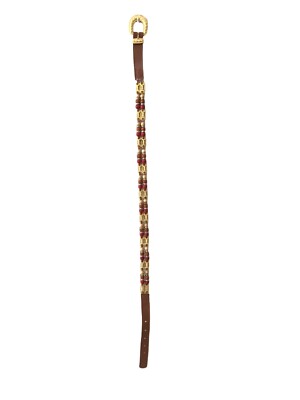 Express Belt Genuine Leather Taiwan  Wood Bead Buckle Women\'s Size M Bohemian s-l400.jpg main image 3