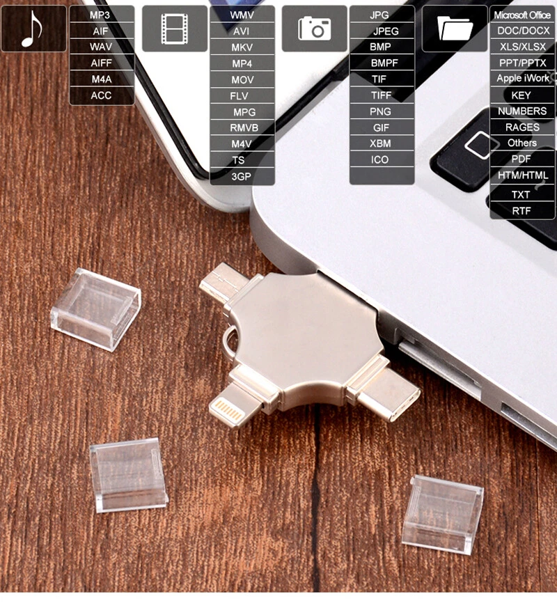 1TB 64GB USB 3.0 Flash Drive Memory Stick Type C OTG Thumb Storage For iPhone PC - Image 2 of 4