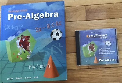 McDougal Littell Pre-Algebra Teacher Resource CD Larson & Student Homeschool Set