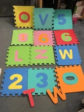 12 Kids Alphabet Foam Mat Puzzle Pieces