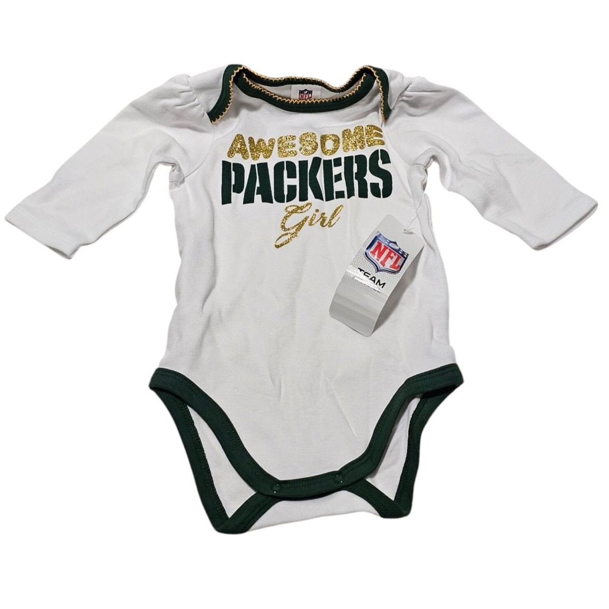 Official NFL Team Apparel Green Bay Packers Bodysuit 3-6 M Gerber