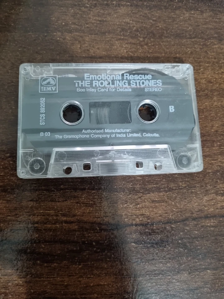 The Rolling Stones Emotional Rescue Clamshell Audio Cassette INDIA IMPORT Indian - Image 4 of 4