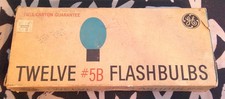 "GE" General Electric Boxed Lot of 8 5B Flashbulbs Exposure Info