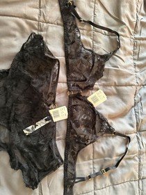 Aubade After Midnight brief and wireless bralette M amd XXL Black NWT