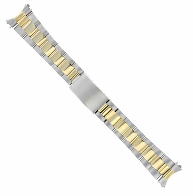 AUSTER UHRENBAND FÜR ROLEX DATE AIRKING 5500 14000 14010 GOLD/SS ZWEIFARBIG 19 MM