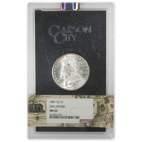 1881 CC GSA Morgan Dollar MS 63 NGC Silver Uncirculated SKU:CP5