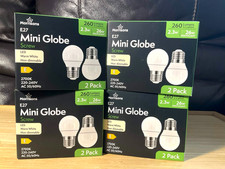 2x E27 Mini Globe LED Bulbs – Warm White 2700K | 260 Lumens | 2.3W Energy Saving