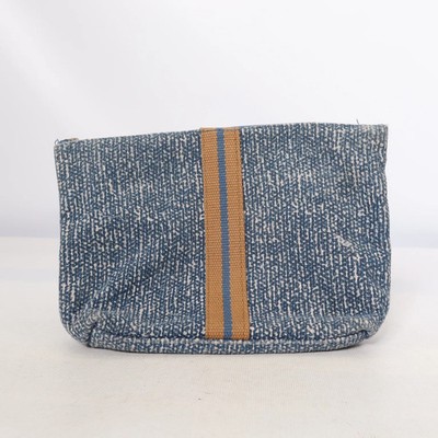 Ducray, Kulturbeutel, Damen, Baumwolle/Leder, Blau/Weiß, 25, 7, 12 cm #tlH