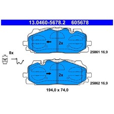 Satz Bremsbeläge Bremsklötze vorne für Audi A8 D5 4N2 E-Tron GEN GT F83 | 239