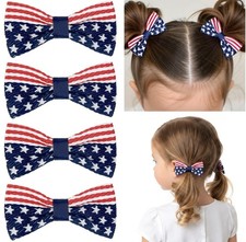Tobeffect 4th of July Hair Bows Independence Day Patriotic Hair Accessories: ...