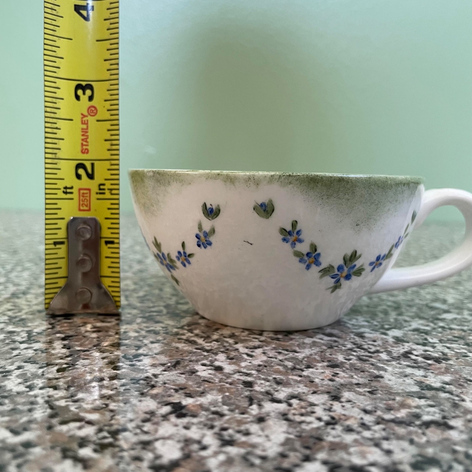 Tea For One Set  3 Piece Cup Pot Lid Hand Painted 1999 Teapot