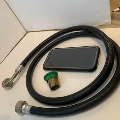 5ft Portable washing machine water  Connection 5-ft 3/4 Outlet Braided w/couplr 
