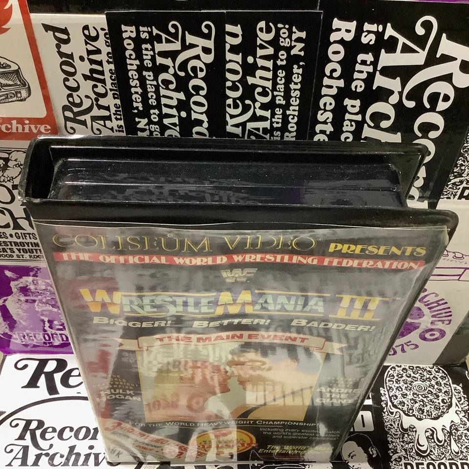 WWF WRESTLEMANIA III 1987 Coliseum Video Betamax Hulk Hogan Andre The Giant VHS - Image 4 of 4