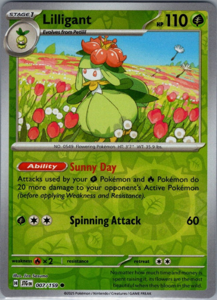Lilligant - 007/159 - Reverse Holo - Journey Together -  NM/M