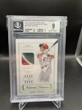 2015 National Treasures Treasured Materials Prime Mike Trout 1/5 LA ANGELS