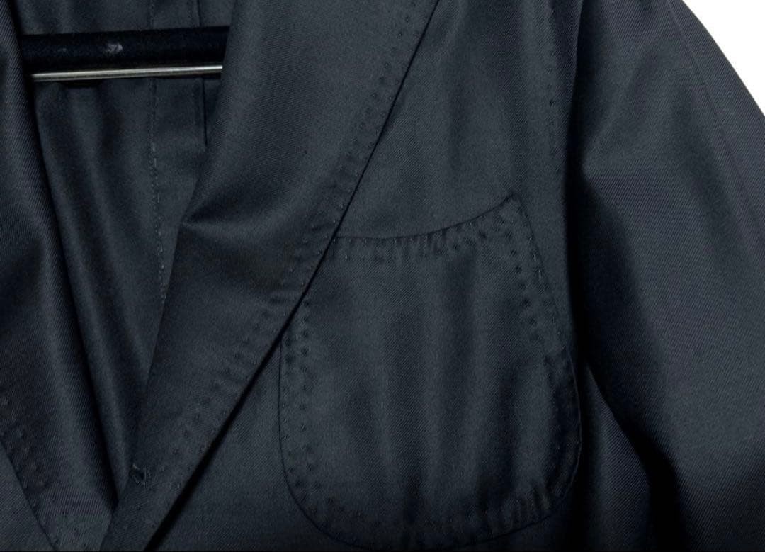 RING JACKET Unconstructed Jacket, Size 48, Black … - image 21