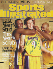 Signed LUKE WALTON Los Angeles Lakers 2/5/2004 SI Sports Illustrated on Campus