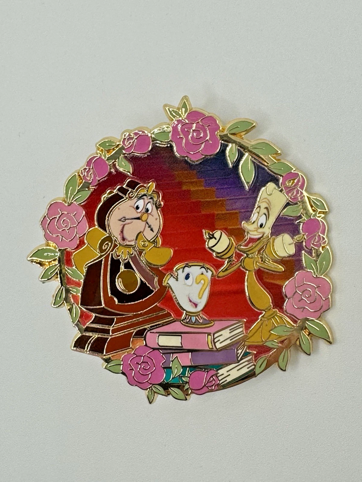 Disney Sidekicks Once Upon a Royal Realm Pin Beauty Beast Belle Pink A La Mode