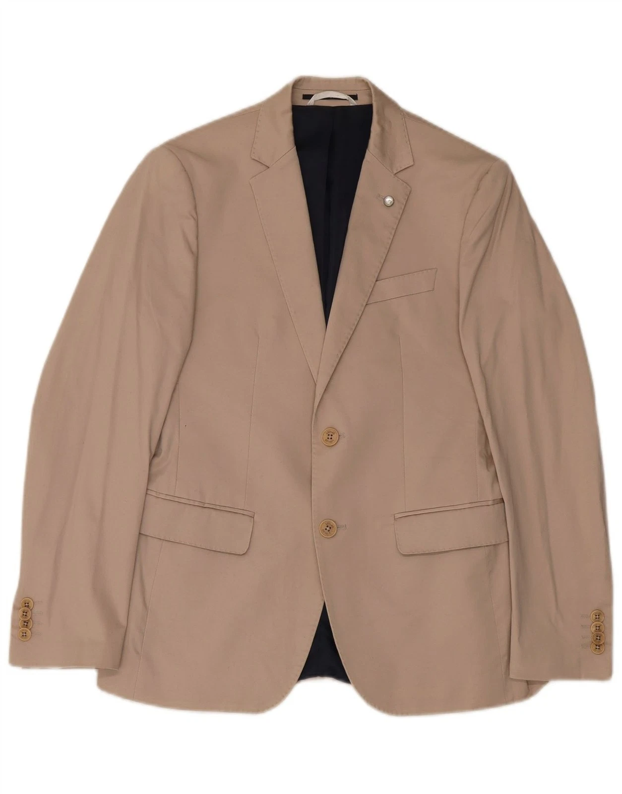 Liu Jo Mens 2 Button Blazer Jacket IT 48 Medium Beige Cotton BF06