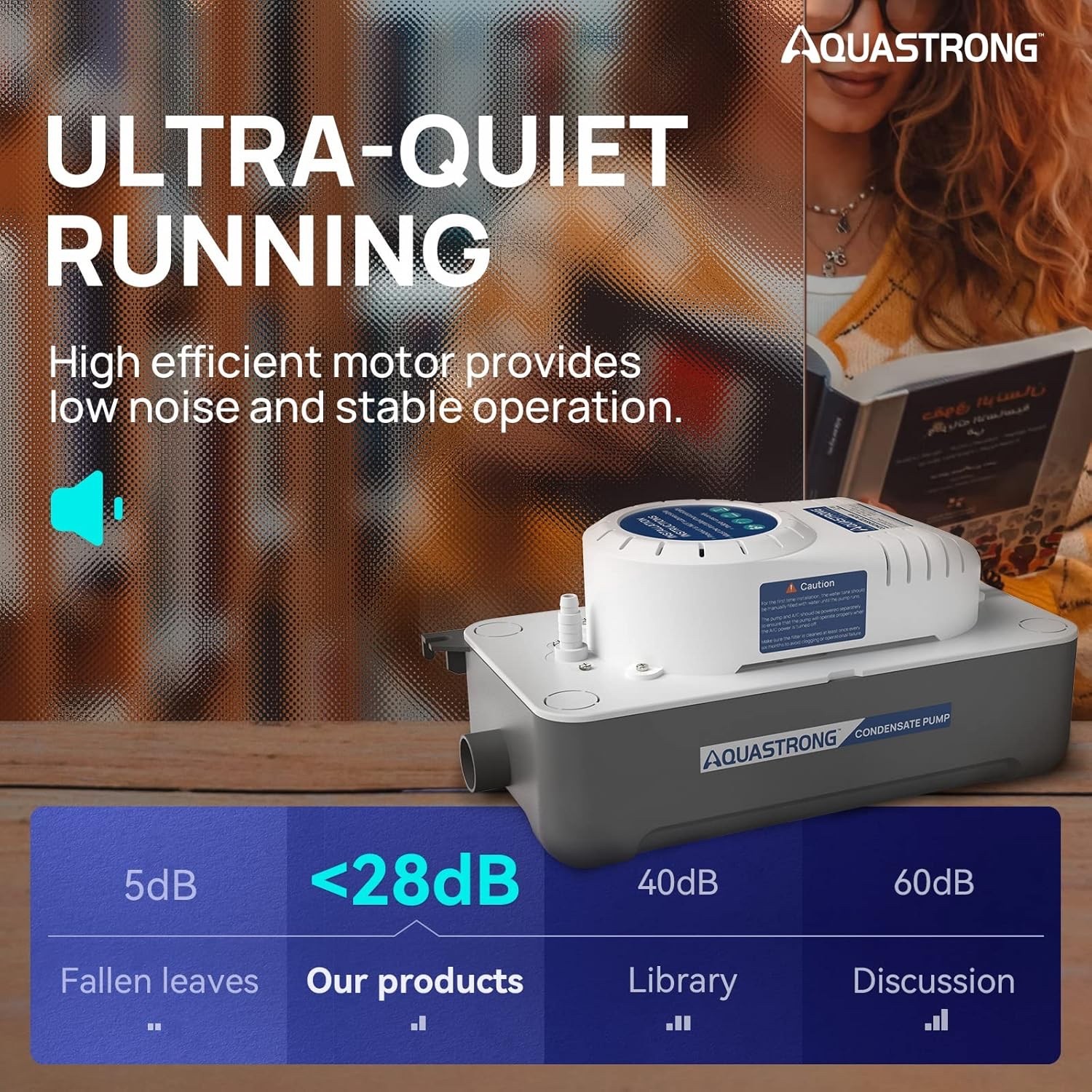 ✅ Aquastrong 1/38 HP 85 GPH HVAC Condensate Pump, 115V/230V, Automatic Safety ✅