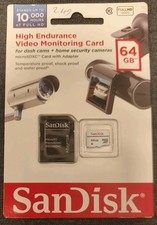 SanDisk 64GB High Endurance Video Monitoring Dash Cam Micro SDXC Memory Card