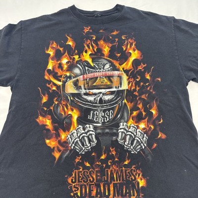 West Coast Choppers Jesse James Is A Dead Man T-Shirt Mens L Black Graphic