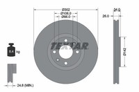 Textar Bremsscheibe Vorne FüR CitroüN Ds Passend FüR Fiat Jeep Opel Peugeot