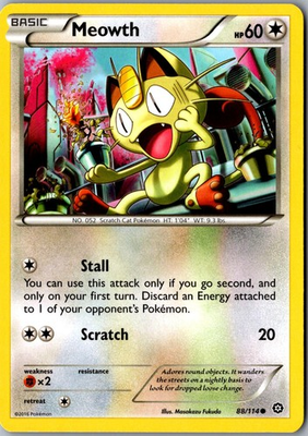#ad #ad Meowth 88 114 Common Steam Siege Lightly Played Pokemon Card Fan Favorite $1.99