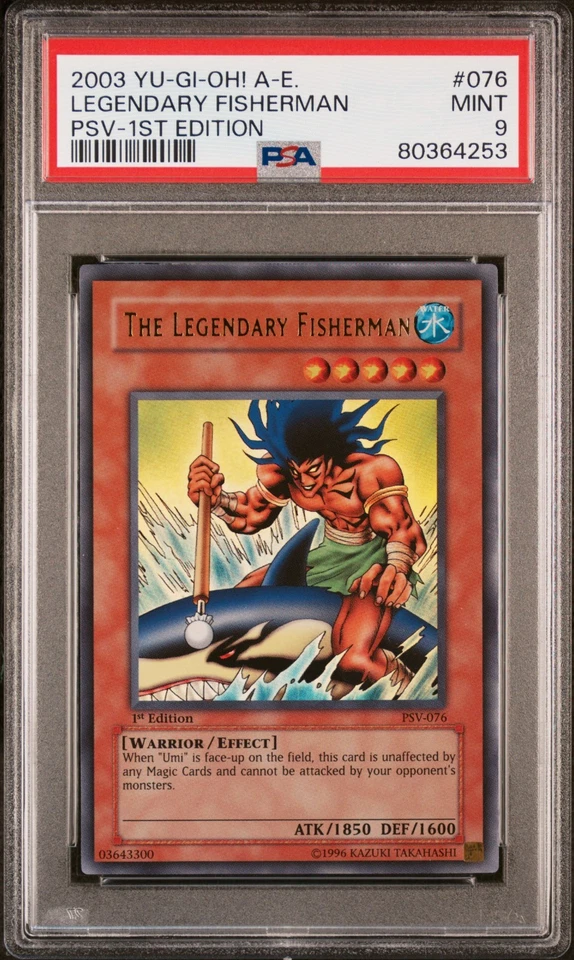Yu-Gi-Oh! Legendary Fisherman A-E PSV-076 1st Edition YUGIOH! 2003 PSA 9 MINT - Image 4 of 4