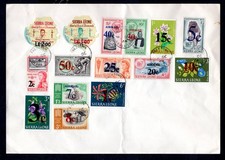Sierra Leone - 1964 Decimal Overprint Airmail Set on Cover
