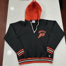 Vintage Champion Made in USA Women's Cheerleader Letterman Varsity Quarter Zip