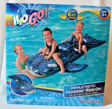H2O GO! Bestway Whaletastic Wonders ride-on pool raft float inflatable whale new