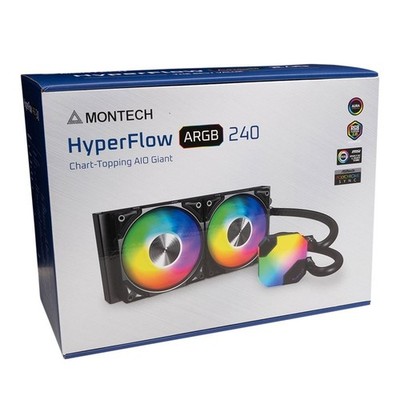 Montech HyperFlow ARGB 240 AIO CPU Liquid Cooler Kit Intel & AMD Compatible NIB