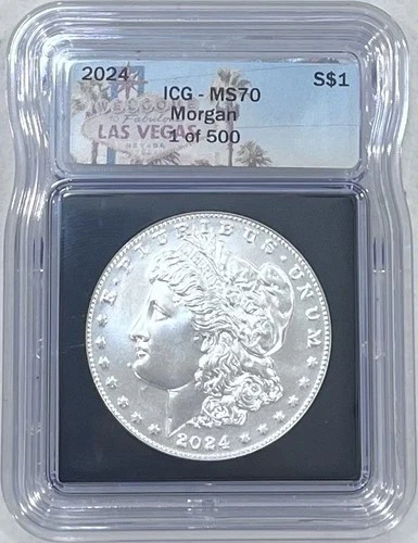2024 MORGAN SILVER DOLLAR MS70 VEGAS LABEL ICG 1 OF 500