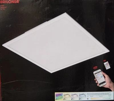 Briloner LED Deckenleuchte36W dimmbar Farbwechsel, App, Bluetooth, weiß, 59.5 cm - Bild 1 von 3