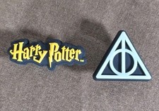 Harry Potter Logo And Deathly Hollows Jibbitz Crocs Shoe Charm Brand New