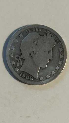 1908-D 25C Barber Quarter