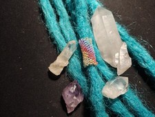 Dreadlock Bead Handmade Rainbow Spiral Seed Bead Hair Jewelry Peyote Loc Charm