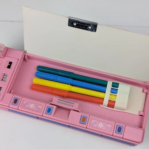 Vintage Barbie Pencil Case with Magnetic Lid, Pop Out Drawers, 90s Stationery - Picture 5 of 10