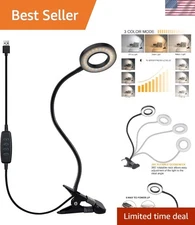 Dimmable 48 LED USB Desk Lamp - Flexible Book Light for Reading & Zoom Calls